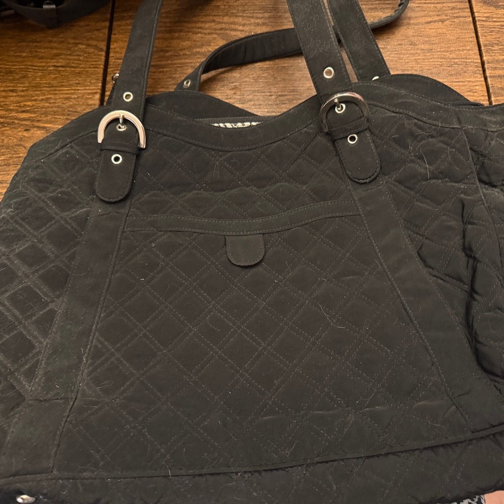 Vera Bradley Black Quilted Baby Bag